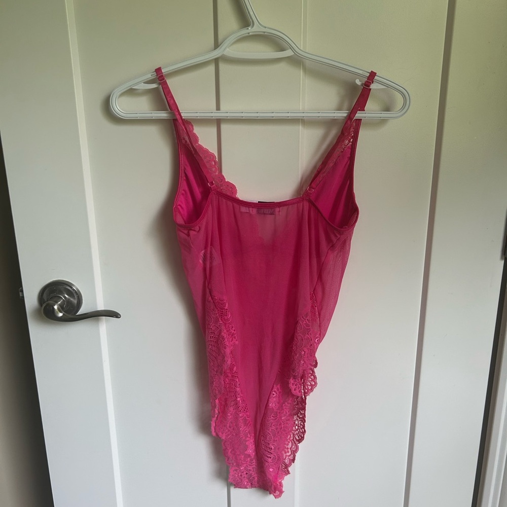 Pink Lace Lingerie Bodysuit - Picture 6 of 8